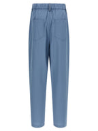 Brunello Cucinelli Blue Cotton Casual Pants