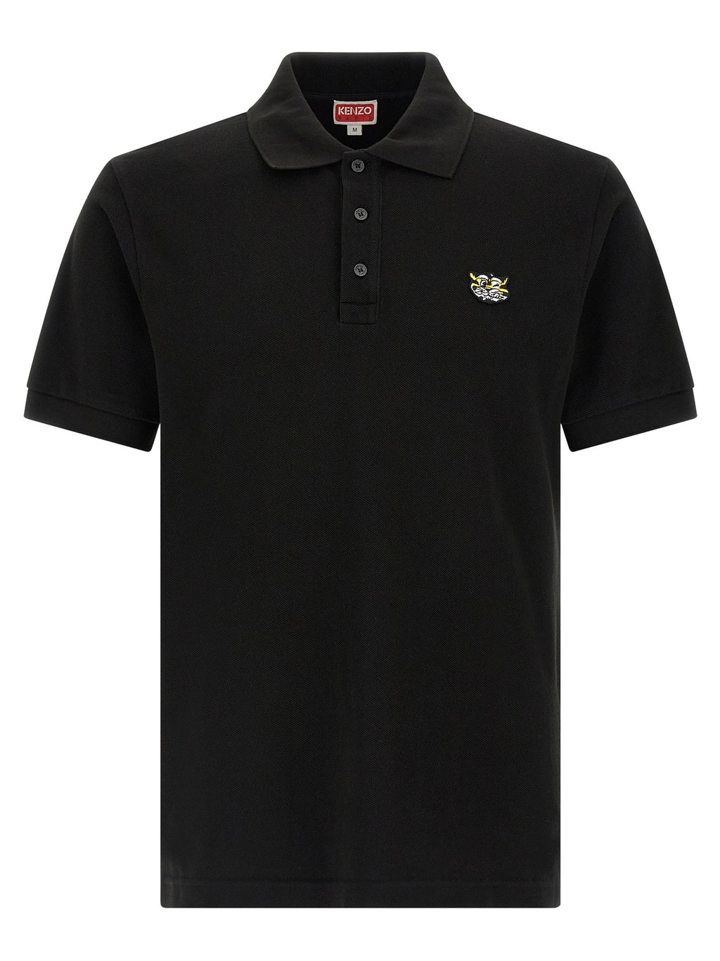 Schwarzes Poloshirt aus Baumwolle