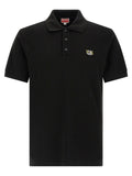 Schwarzes Poloshirt aus Baumwolle