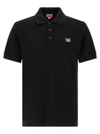 Schwarzes Poloshirt aus Baumwolle