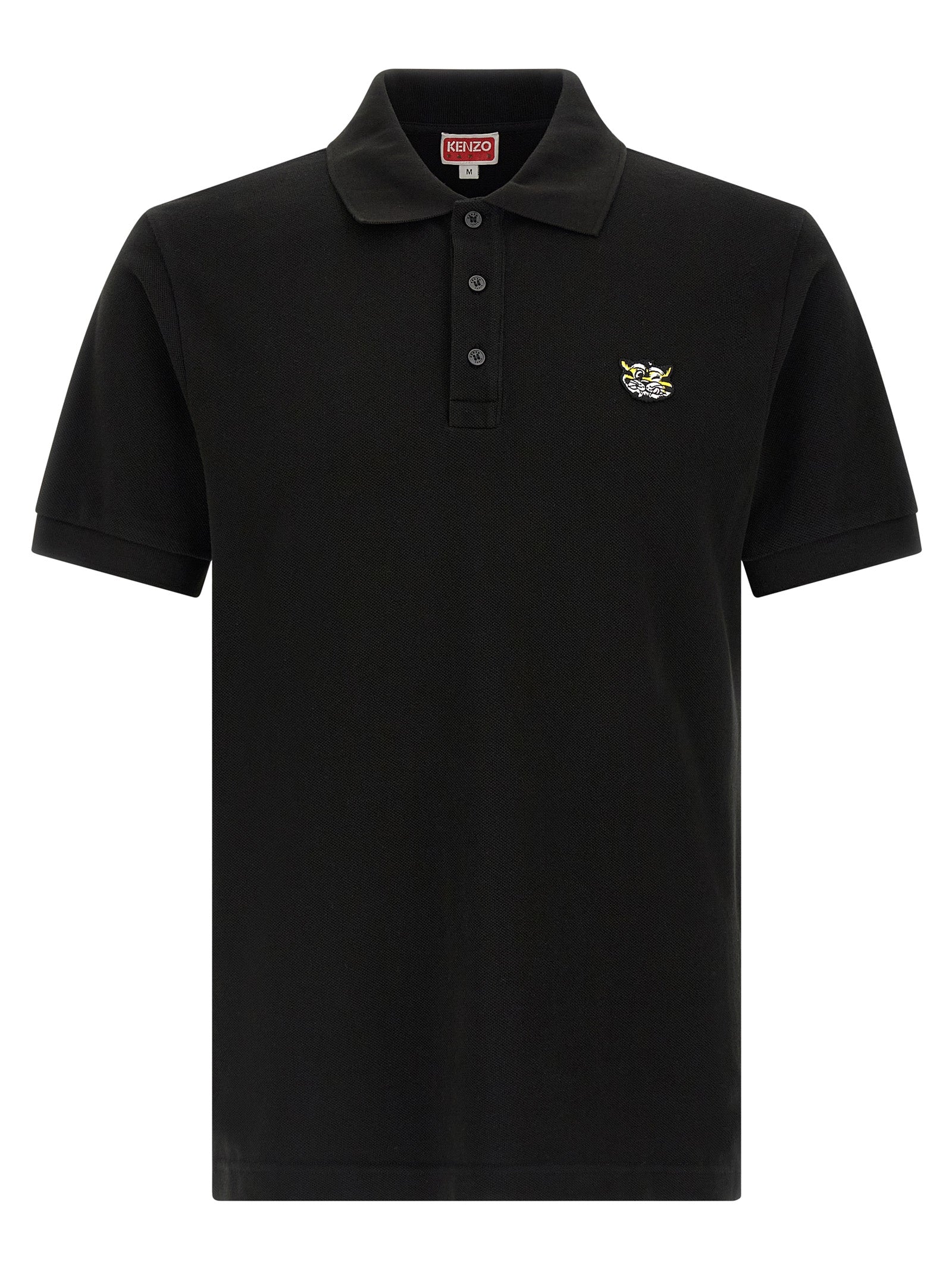 Schwarzes Poloshirt aus Baumwolle