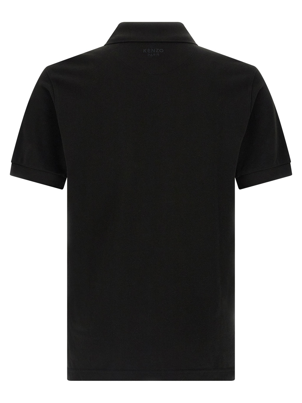 Schwarzes Poloshirt aus Baumwolle