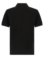 Schwarzes Poloshirt aus Baumwolle