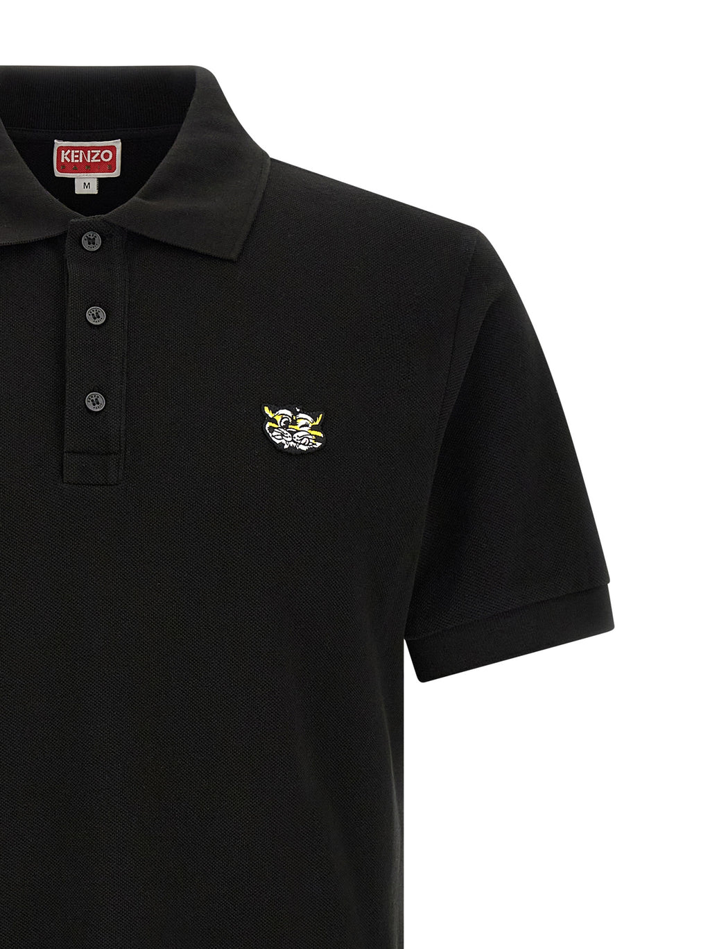 Schwarzes Poloshirt aus Baumwolle