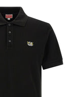 Schwarzes Poloshirt aus Baumwolle