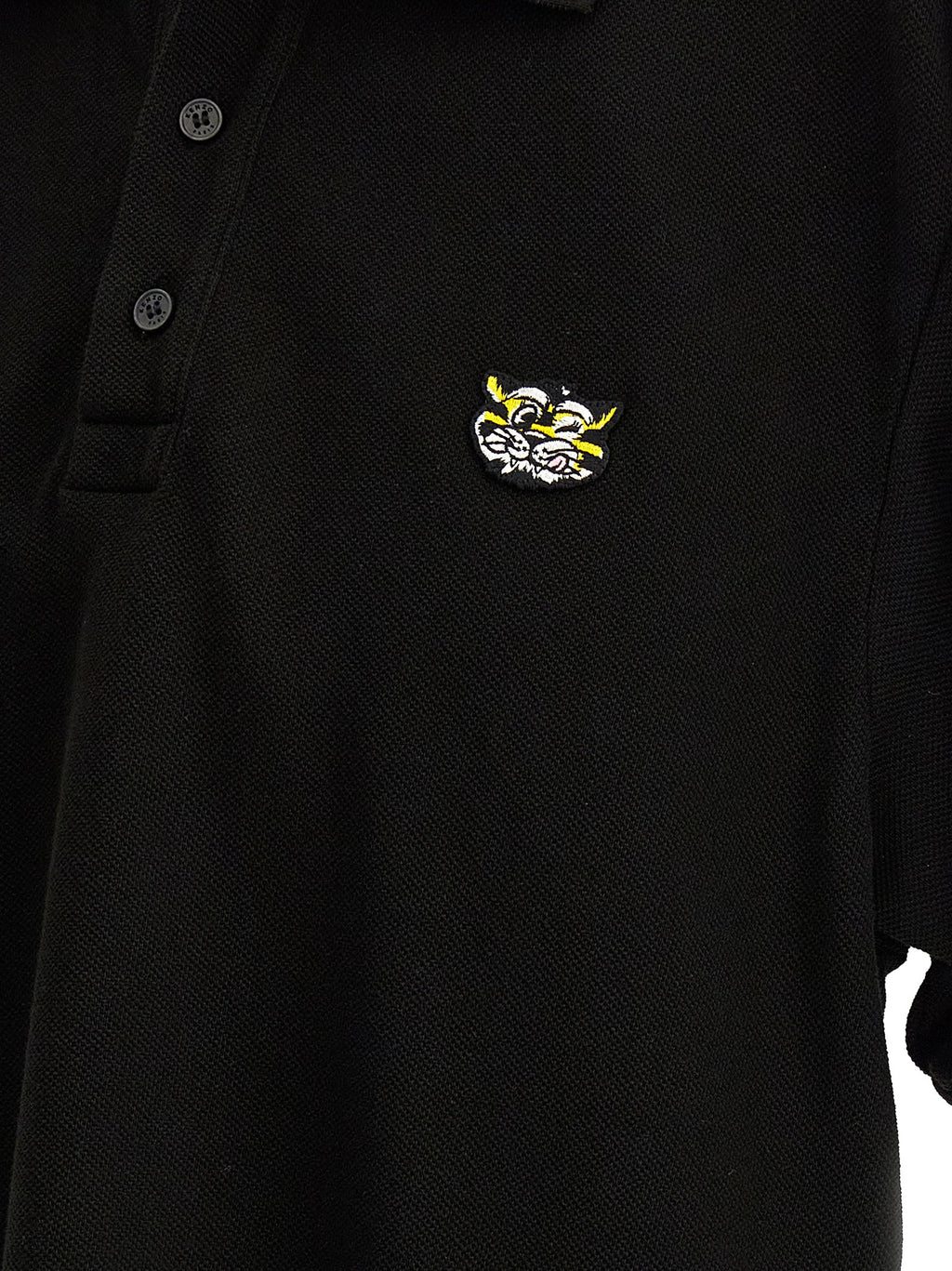 Schwarzes Poloshirt aus Baumwolle