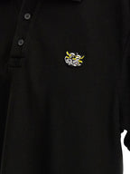 Schwarzes Poloshirt aus Baumwolle