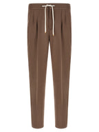 Brown Linen Casual Pants