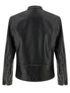 Dsquared² Black Leather Leather Jacket