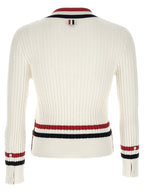 Thom Browne White Cotton Cardigan