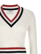 Thom Browne White Cotton Cardigan