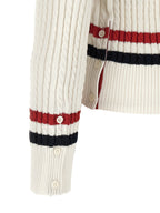 Thom Browne White Cotton Cardigan