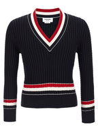 Thom Browne Blue Cotton Cardigan