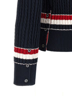Thom Browne Blue Cotton Cardigan