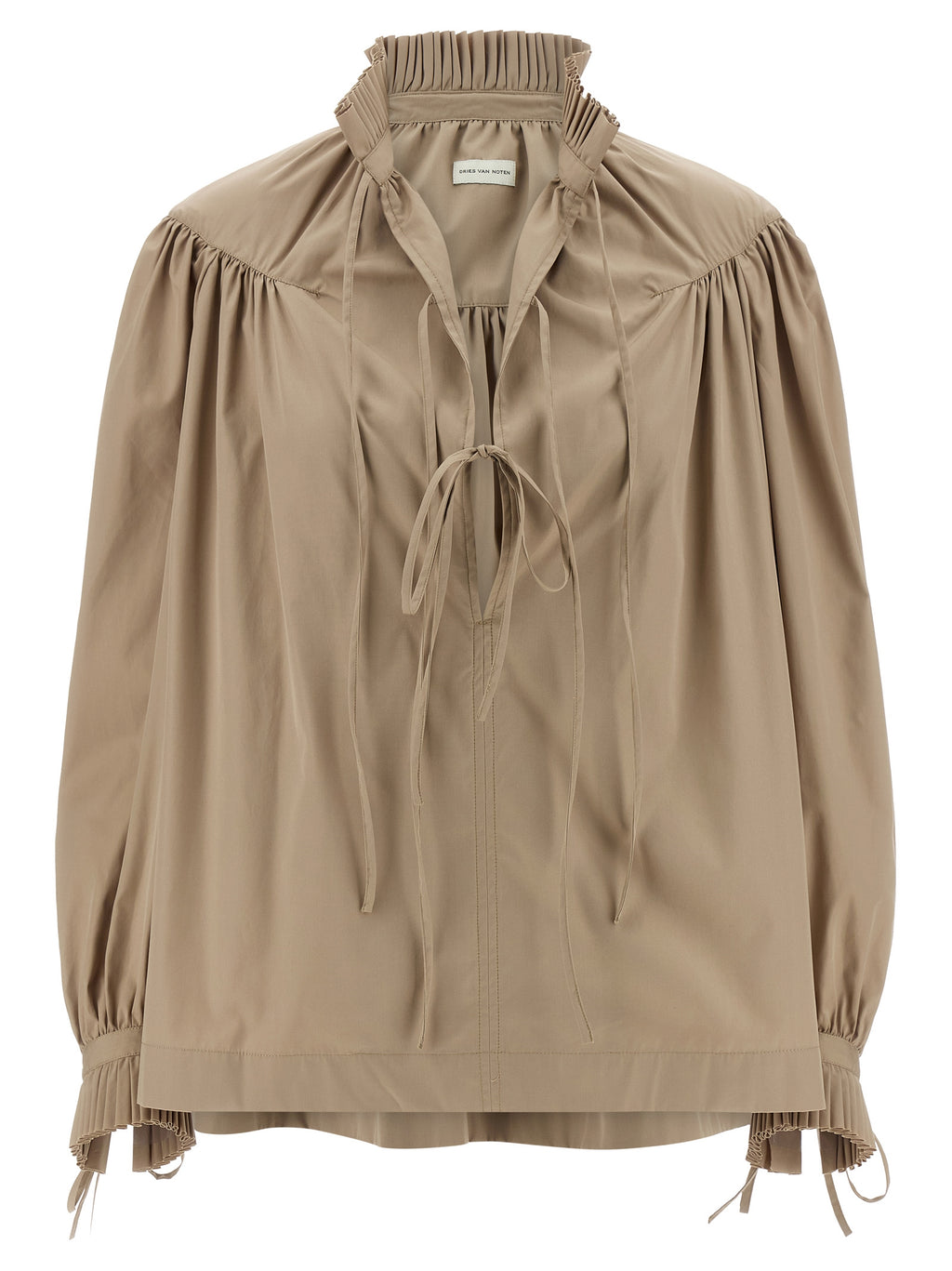 Beige Baumwollbluse