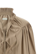 Beige Baumwollbluse