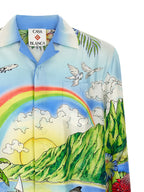Blouse in multicoloured silk