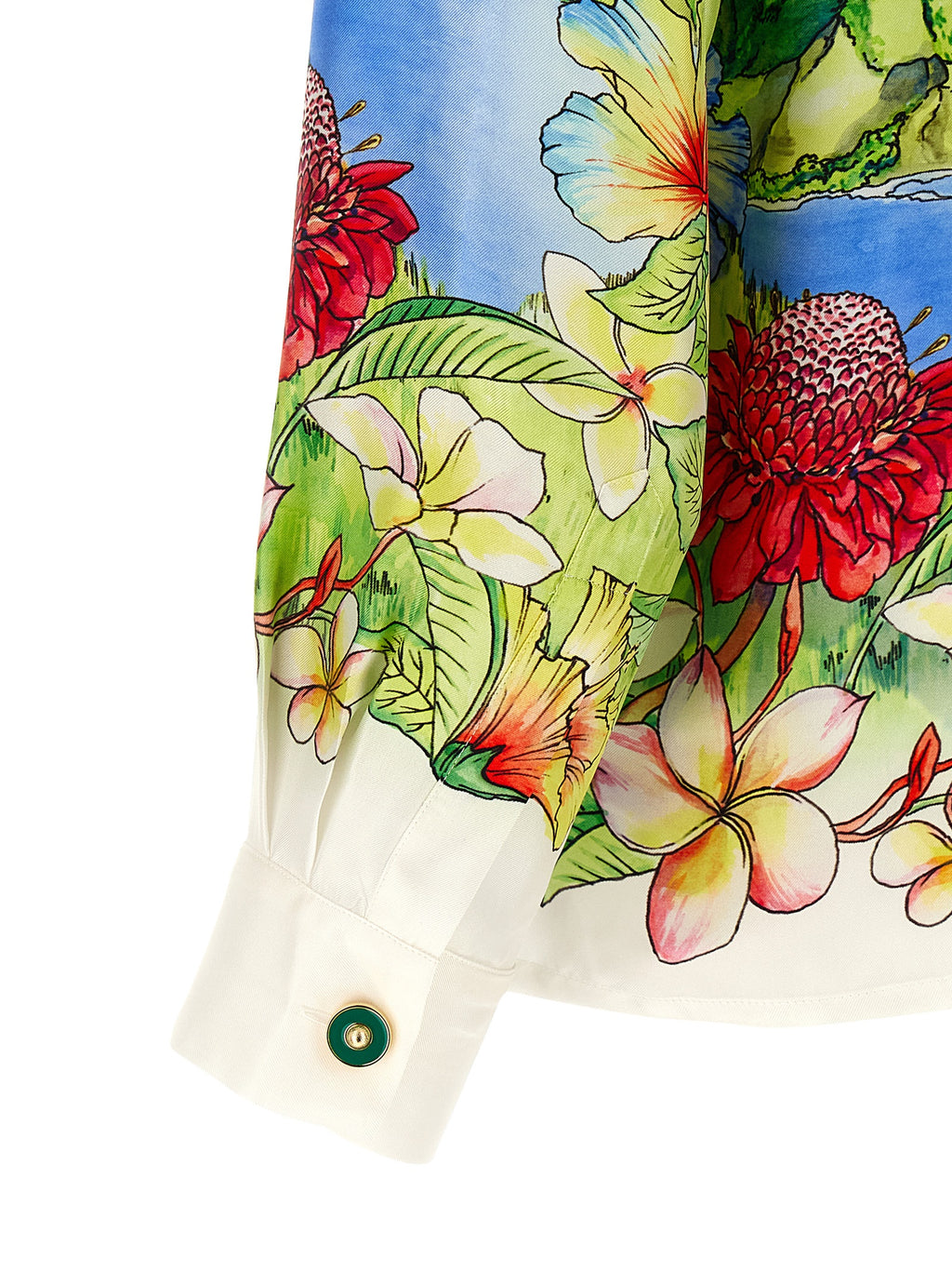 Blouse in multicoloured silk