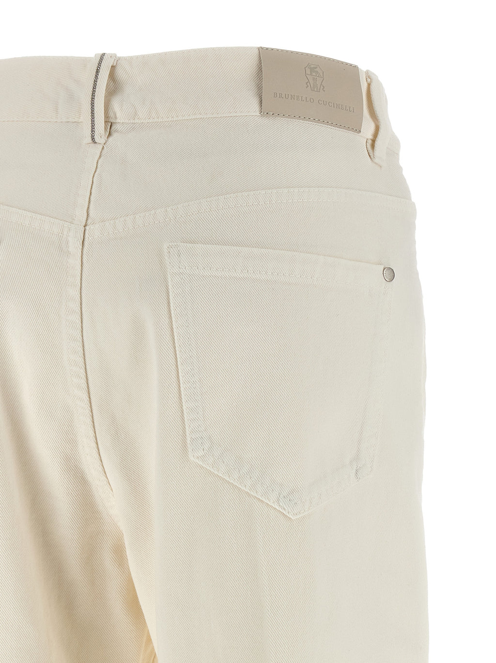 Weiße Jeans mit entspanntem Schnitt aus Baumwolle