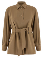Max Mara Beige Virgin Wool Blouse