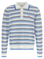 Casablanca Blue Cotton Polo Shirt