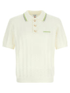 Casablanca White Cotton Polo Shirt