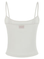 Diesel White Cotton Tank Tops