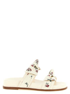 Alexandre Birman White Cowhide Slides