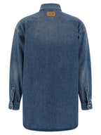 Moschino Blue Cotton Blouse