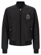 Dolce & Gabbana Black Polyamide Bomber
