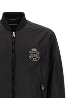 Dolce & Gabbana Black Polyamide Bomber