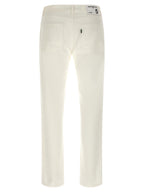 White Cotton Straight-Leg Jeans