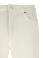 White Cotton Straight-Leg Jeans