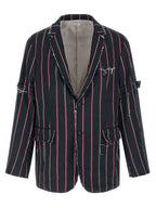 Thom Browne Blue Silk Blazer