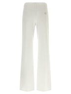White Cotton Flared Jeans