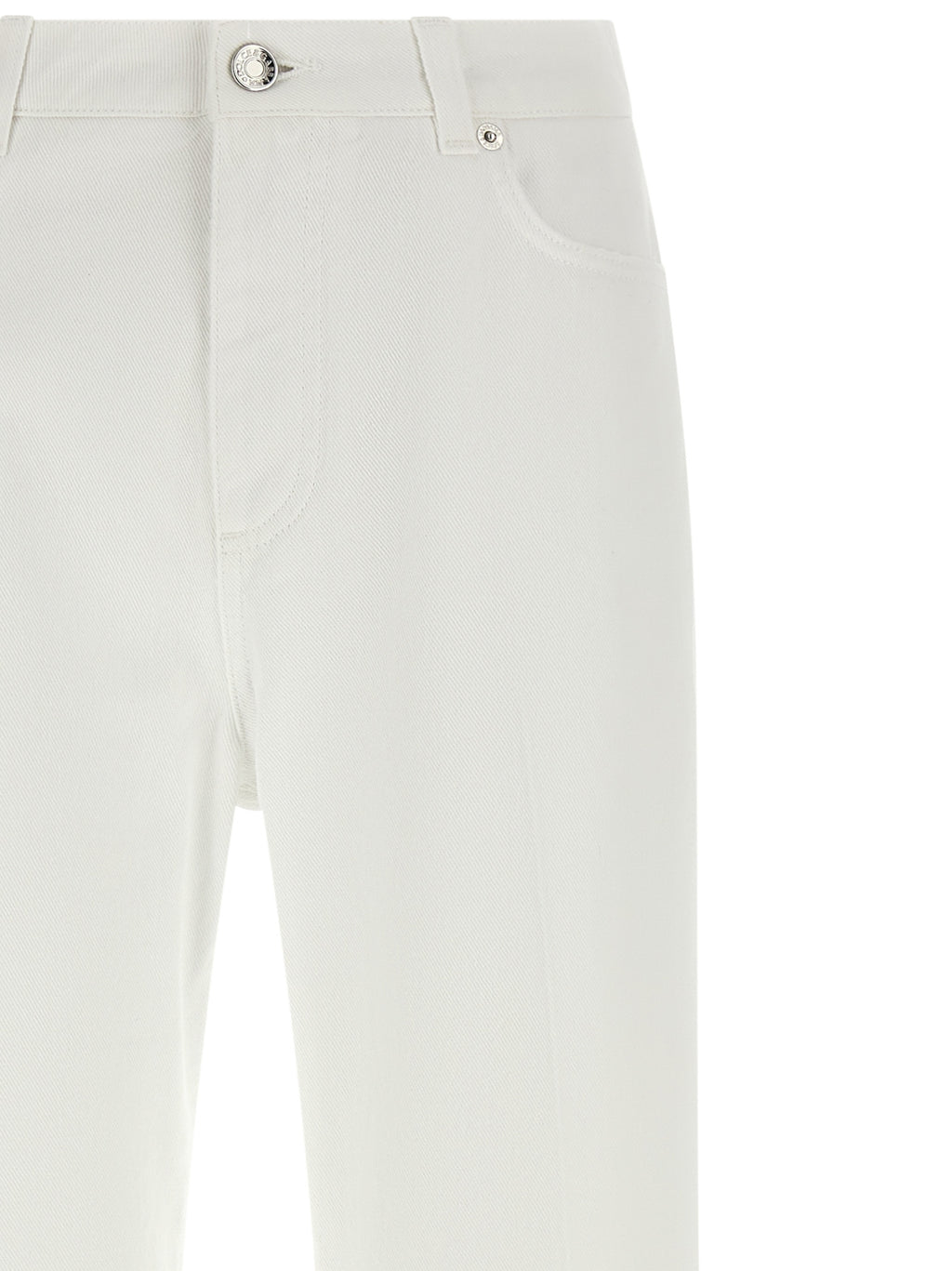 White Cotton Flared Jeans