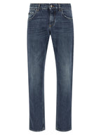 Dolce & Gabbana Blue Cotton Straight-Leg Jeans