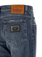 Dolce & Gabbana Blue Cotton Straight-Leg Jeans