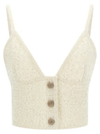 Alessandra Rich White Polyester Tank Tops
