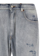 MM6 Maison Margiela Blue Cotton Relaxed Fit Jeans
