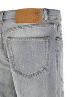 MM6 Maison Margiela Blue Cotton Relaxed Fit Jeans