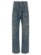 DRKSHDW Blue Cotton Cargo Pants