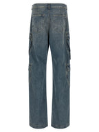 DRKSHDW Blue Cotton Cargo Pants
