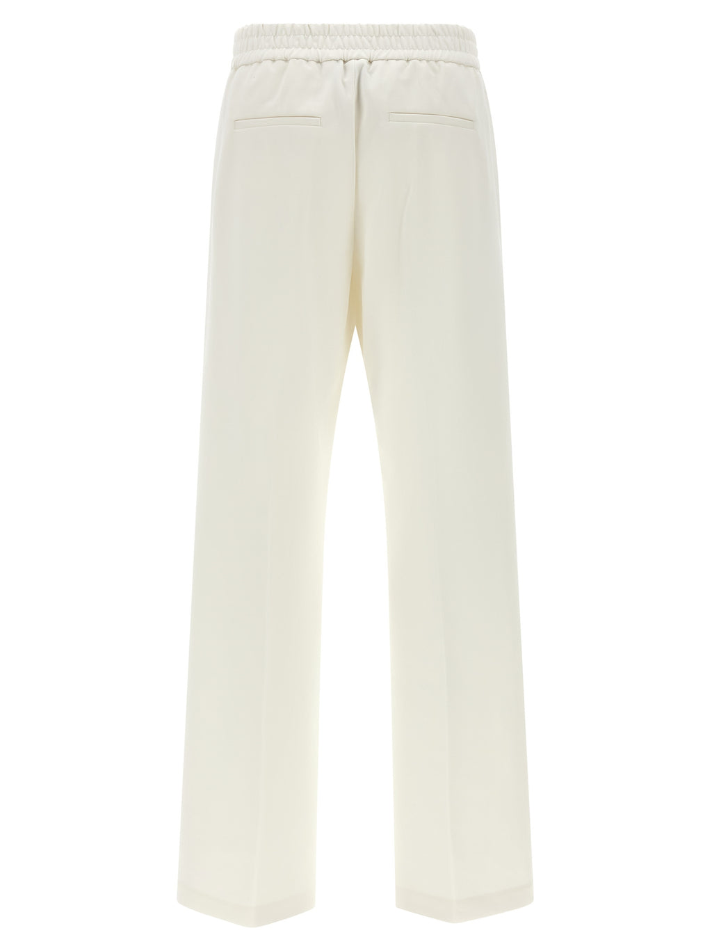 White Cotton Casual Pants