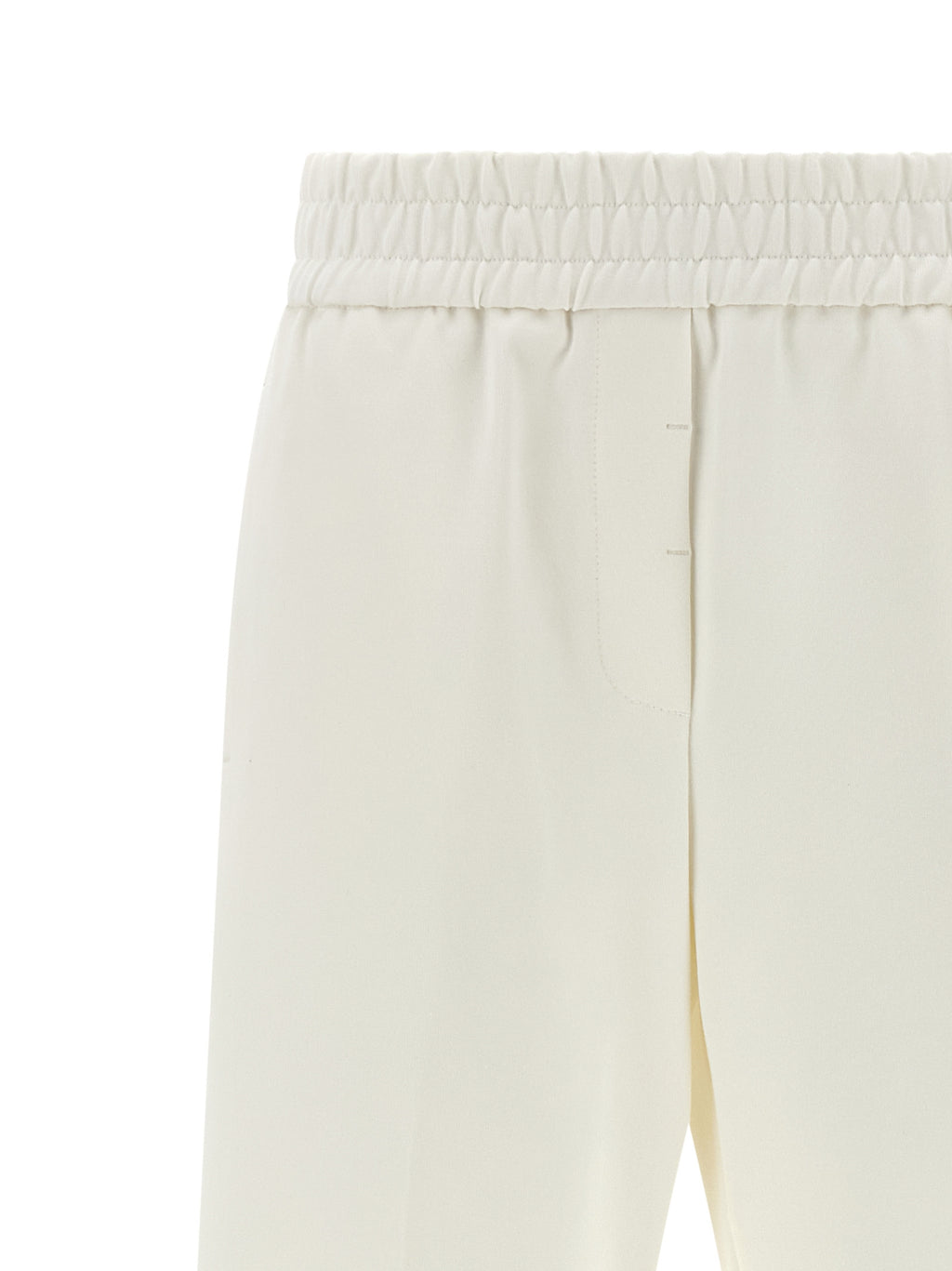 White Cotton Casual Pants
