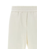 White Cotton Casual Pants