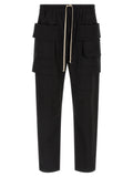 Schwarze Cargo-Hose aus Baumwolle