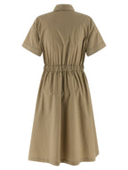 Peserico Bicolor Cotton Midi Dress