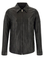 Rick Owens Black Lamb Leather Leather Jacket