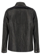 Rick Owens Black Lamb Leather Leather Jacket